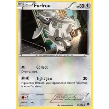Volný čas Pokémon BKP 095/122 Furfrou - BreakPoint Stav: Excellent, Verze: NORMAL