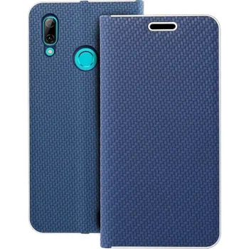 Pouzdro na mobilní telefon Forcell Pouzdro LUNA Book Carbon pro HUAWEI P Smart 2019 , modrá 5903396098499