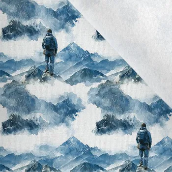 Funkční termo úplet s počesem vysokohorský turista modrý