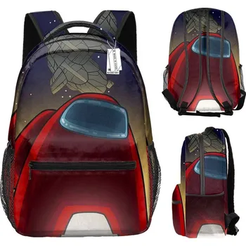 Školní batoh Made in China Dětský / studentský batoh s potiskem celého obvodu motiv Among Us 1