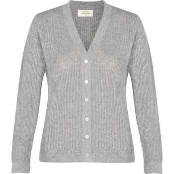 Dámský svetr Kašmírový cardigan LIGHT grey S / Šedá