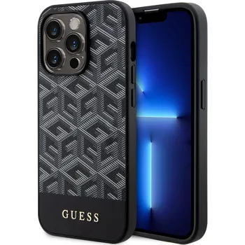 Pouzdro na mobilní telefon Guess PU G Cube MagSafe Zadní Kryt pro iPhone 15 Pro Max Black 3666339194734