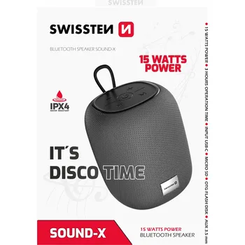 Audio Bluetooth Reproduktor Swissten Sound-X Šedý 8595217479869