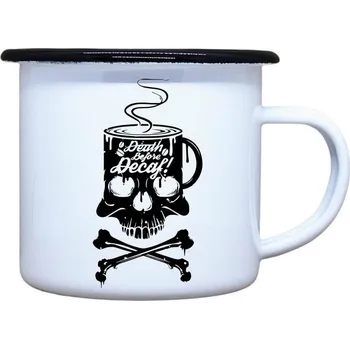 DOBRÝ TRIKO Plecháček s potiskem Decaf Velikost plecháčku: 330 ml