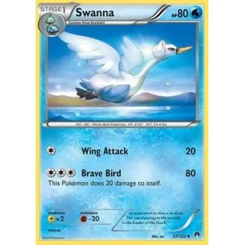 Volný čas Pokémon BKP 037/122 Swanna - BreakPoint Stav: Excellent, Verze: NORMAL