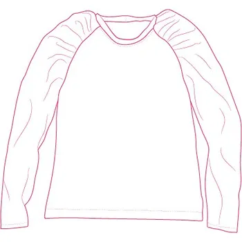 Elektronický střih / PDF dámské tričko s nařaseným raglánem-2XL-5XL