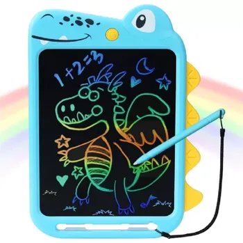 Výuková hračka Velký LCD tablet na kreslení a psaní pro děti - DINOSAURUS - MODRÝ (Značka: NOBES)