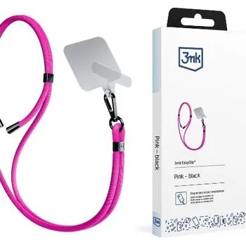 Pouzdro na mobilní telefon 3mk EasyClip univerzální šňůrka pro telefony se zadním krytem růžová