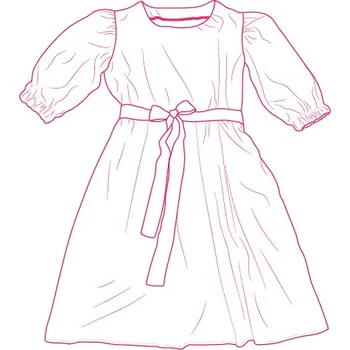 Střih PDF dámské šaty ze lnu Aurélia-2XL-5XL