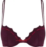 Nelisa nevyztužená podprsenka s kosticemi 181190 75B vínová