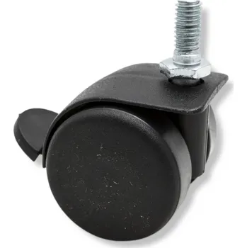 Nábytkové kování ADOBY Kolečko otočné d40 s čepem M8 a brzdou