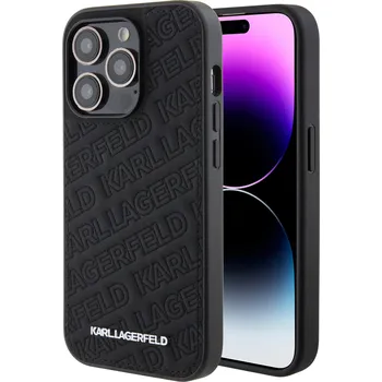 Pouzdro na mobilní telefon Karl Lagerfeld PU Quilted Pattern Zadní Kryt pro iPhone 15 Pro Black 3666339165055