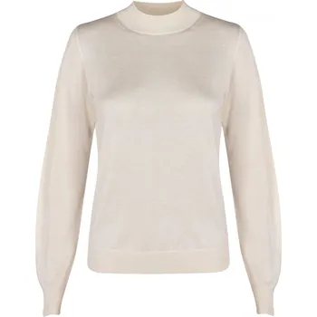 Kašmírovo/hedvábný top SIMPLE offwhite XL / Bílá