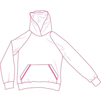 Elektronický střih / PDF dámská mikina s raglánovým rukávem a kapucí-M-XL