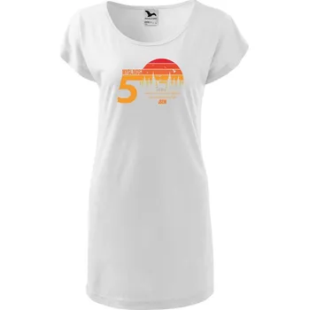 Dámské šaty DOBRÝ TRIKO Dámské tričko/šaty 50 let myslivost Velikost: XS, Barva: Bílá