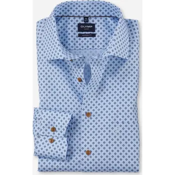 Pánská košile Olymp společenská košile Modern Fit Luxor s prodlouženým rukávem 123169 11 Modrá 45