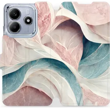 Mobiwear pro Xiaomi Redmi Note 14 5G Růžový a zelenkavý mramor