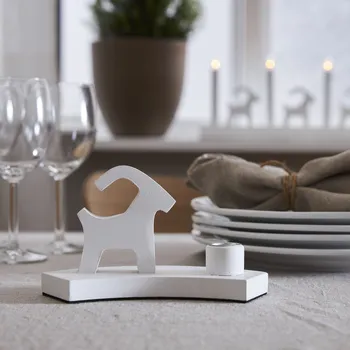 Svícen Dekorativní svícen výška 10 cm Star Trading Bruse - bílý