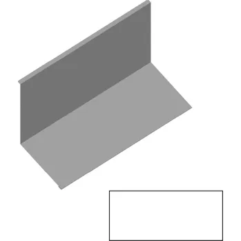 Střešní lemovaní Lemování ke zdi rovnoběžné s okapem RS312S-135 SP 25 RAL 9010 bílá