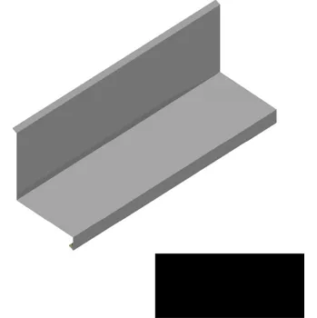 Střešní lemovaní Lemování ke zdi rovnoběžné s okapem RS250Q-120 SP 35 TEX s okapnicí 2N09A černá