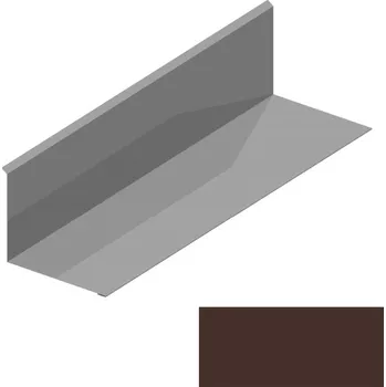 Střecha Lemování ke zdi rovnoběžné s okapem RS250S-105 PU&nbsp;50&nbsp;MAX MM020 hnědá