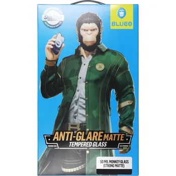 BlueO Tvrzené sklo 5D Mr. Monkey Glass Apple iPhone X/XS/11 Pro , černé (Strong Matte) 5901737942470