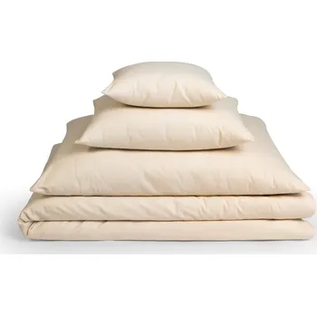 Povlečení Luxusní flanelové povlečení Besky Premium ze 100% biobavlny krémové barvy (na všechny velikosti výrobků Besky) Varianta: na polštářek o rozměru 30×23 cm (bez zipu, zasouvací)