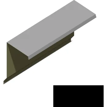 Ukončení pultové střechy RS360A-60 SP 25 s okapnicí RAL 9005 černá