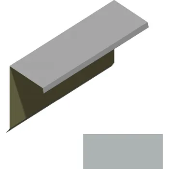 Ukončení pultové střechy RS360S-60 SP 25 RAL 9007 tmavě stříbrná