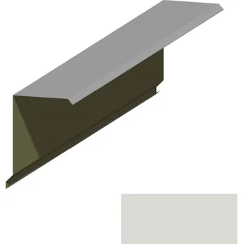 Střecha Lemování okraje RS360Q SP&nbsp;25 s okapnicí RAL 9002 šedobílá