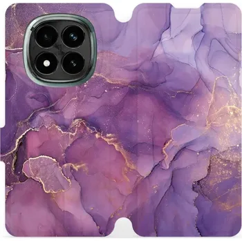 Flipové pouzdro Mobiwear - Xiaomi Redmi Note 14 Pro Plus 5G - VP20S Fialový mramor (Knížkové flip pouzdro, obal, kryt na mobil Xiaomi Redmi Note 14 Pro Plus 5G - VP20S Fialový mramor, materiál Umělá kůže + TPU - ochrana 360°, stojánek, silikonová vanička,