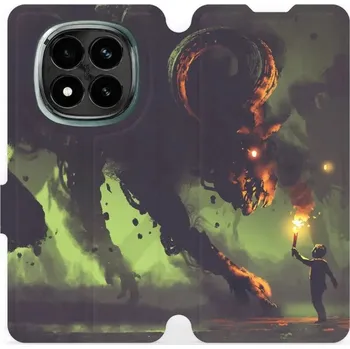 Flipové pouzdro Mobiwear - Xiaomi Redmi Note 14 Pro Plus 5G - VA08P Příšera a kluk s pochodní (Knížkové flip pouzdro, obal, kryt na mobil Xiaomi Redmi Note 14 Pro Plus 5G - VA08P Příšera a kluk s pochodní, materiál Umělá kůže + TPU - ochrana 360°, stojáne