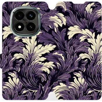 Flipové pouzdro Mobiwear - Xiaomi Redmi Note 14 Pro Plus 5G - VA46S Fialové rostliny (Knížkové flip pouzdro, obal, kryt na mobil Xiaomi Redmi Note 14 Pro Plus 5G - VA46S Fialové rostliny, materiál Umělá kůže + TPU - ochrana 360°, stojánek, silikonová)