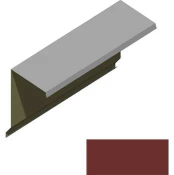 Ukončení pultové střechy RS360A-60 PU 50 MAX s okapnicí MR539 cihlově hnědá