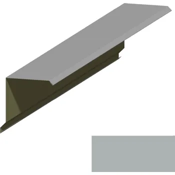 Lemování okraje RS312Q SP 25 s okapnicí RAL 9007 tmavě stříbrná