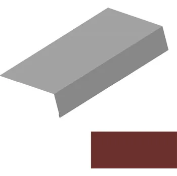 Střecha Okapový plech RS250S-120 SP&nbsp;35&nbsp;TEX 2R17A cihlově hnědá