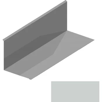 Střecha Lemování ke zdi rovnoběžné s okapem RS312S-105 SP&nbsp;25 RAL 9006 stříbrná