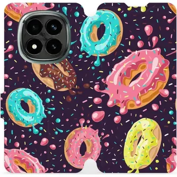 Pouzdro na mobilní telefon Flipové pouzdro Mobiwear - Xiaomi Redmi Note 14 Pro Plus 5G - VP19S Donutky (Knížkové flip pouzdro, obal, kryt na mobil Xiaomi Redmi Note 14 Pro Plus 5G - VP19S Donutky, materiál Umělá kůže + TPU - ochrana 360°, stojánek, silikonová vanička, magnetické)