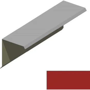 Ukončení pultové střechy RS312S-75 SP&nbsp;25 RAL 3000 červená