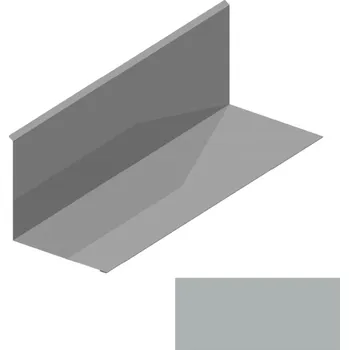 Střešní lemovaní Lemování ke zdi rovnoběžné s okapem RS312S-105 SP 25 RAL 9007 tmavě stříbrná