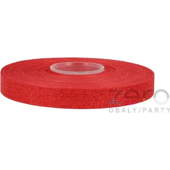 Stuha Stuha tkaná 1 cm x 20 m - červená s červenou nitkou