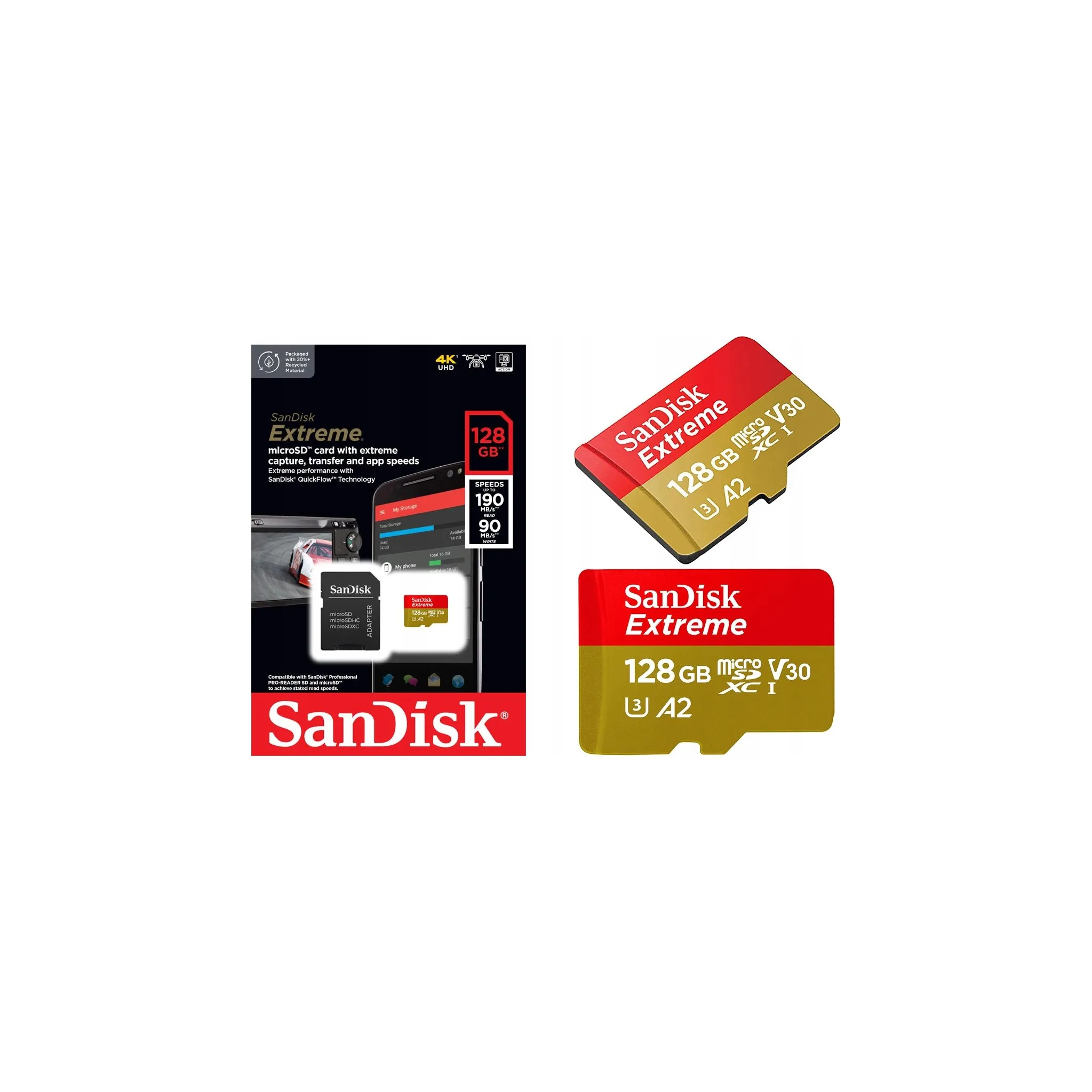 Fotografie 8 - Paměťová karta SanDisk Extreme microSDXC 128 GB UHS-I U3 V30 SDSQXAA-128G-GN6MA + SD adaptér