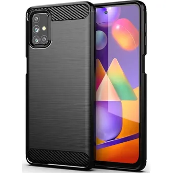 Pouzdro na mobilní telefon Pouzdro Forcell Carbon Case pro SAMSUNG M31s , černé