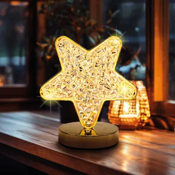 Lampička 3Pagen Dotyková lampička Hvězda 14 x 10 x 18,5 cm. Akumulátorová, včetně nabíjecí baterie 3,7 V 800 mAH.