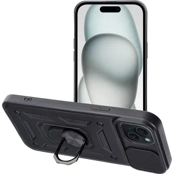 Telefonní příslušenství Pouzdro SLIDE Forcell kryt Armor Case pro IPHONE 15 Plus , černé