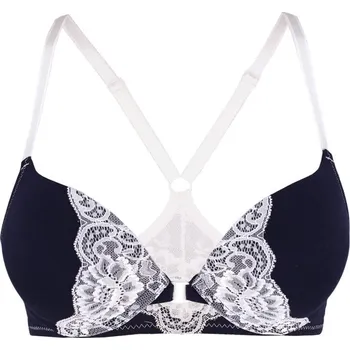 Podprsenka Jolanta vyztužená podprsenka přední zapínání 75A tmavě modrá