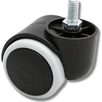 Nábytkové kování ADOBY Kolečko otočné d50 s čepem M8, pogumované