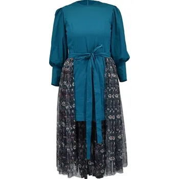 Elektronický střih / PDF dámské šaty z bavlny s tylovou vázací sukní Demi-48-54