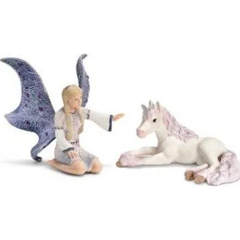 Figurka Schleich 70424 Lindariel s mládětem jednorožce