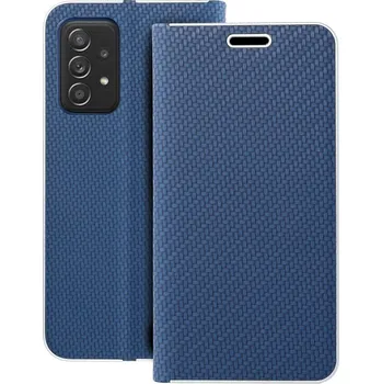 Forcell Pouzdro LUNA Book Carbon pro SAMSUNG A52 5G / A52 LTE ( 4G ) / A52s 5G , modrá 5903396098550